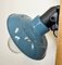 Industrial Blue Painted Factory Wall Light from Elektrosvit, 1960s, Image 4