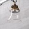 Lampade Mid-Century a forma di campana in vetro trasparente e ottone, Francia, set di 2, Immagine 2