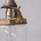 Mid-Century French Bell Shaped Clear Glass and Brass Pendants, Set of 2 3