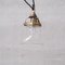 Mid-Century French Bell Shaped Clear Glass and Brass Pendants, Set of 2 6