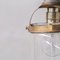 Lampade Mid-Century a forma di campana in vetro trasparente e ottone, Francia, set di 2, Immagine 4