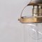 Mid-Century French Bell Shaped Clear Glass and Brass Pendants, Set of 2 4