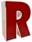 Lettera R vintage rossa, anni '70, Immagine 3