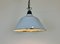 French Industrial Grey Enamel Factory Pendant Lamp, 1960s 12