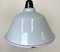 French Industrial Grey Enamel Factory Pendant Lamp, 1960s 4