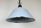 French Industrial Grey Enamel Factory Pendant Lamp, 1960s 6
