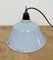 French Industrial Grey Enamel Factory Pendant Lamp, 1960s 10