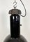 Bauhaus Industrial Black Enamel Pendant Lamp from Elektrosvit, 1930s 3