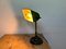 Vintage Green Enamel Bank Table Lamp, 1960s 23