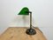 Lámpara de mesa de banco vintage esmaltada en verde, años 60, Imagen 7