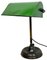 Vintage Green Enamel Bank Table Lamp, 1960s 1