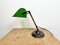 Lámpara de mesa de banco vintage esmaltada en verde, años 60, Imagen 17