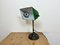 Lámpara de mesa de banco vintage esmaltada en verde, años 60, Imagen 5
