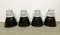 Industrial Black Enamel Pendant Lamps from Elektrosvit, 1970s, Set of 4, Image 2