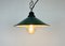 Industrial Green Enamel Factory Pendant Lamp, 1960s 11