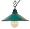 Industrial Green Enamel Factory Pendant Lamp, 1960s 1