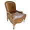 Leather Armchair with Armrests 1
