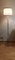 Lampada da terra Vinage Mid-Century con base in filo bianco, inserti in vetro e parti in ottone e schermo in tessuto color crema, anni '50, Immagine 5