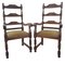 19th Century English Chairs with Armrests, Set of 2 2