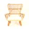 Vintage Bamboo & Rattan Lounge Chair, 1950s 4