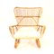 Vintage Bamboo & Rattan Lounge Chair, 1950s, Image 4