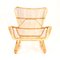 Vintage Bamboo & Rattan Lounge Chair, 1950s 2