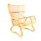 Vintage Bamboo & Rattan Lounge Chair, 1950s 5