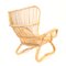 Vintage Bamboo & Rattan Lounge Chair, 1950s, Image 10