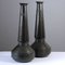Large Arts & Crafts Metal Vases by Walter Scherf for Osiris Isis, 1930s, Set of 2 3