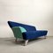 Postmodernes italienisches 2-Sitzer Sofa mit blauem Alcantara Stoff, 1980er 6