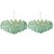 Poliedro Murano Glass Green Chandeliers with Gold Metal Frame by Simoeng, Set of 2 2