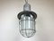 Lámpara colgante industrial grande en forma de jaula de aluminio fundido, años 60, Imagen 8