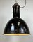 Lámpara colgante Bauhaus industrial esmaltada en negro de Elektrosvit, años 30, Imagen 18
