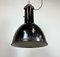 Lámpara colgante Bauhaus industrial esmaltada en negro de Elektrosvit, años 30, Imagen 9