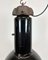Industrial Bauhaus Black Enamel Pendant Lamp from Elektrosvit, 1930s 3