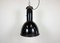 Lampe à Suspension Industrielle Bauhaus en Émail Noir de Elektrosvit, 1930s 2