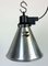 Lámpara colgante francesa industrial pequeña de aluminio, años 60, Imagen 8