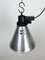 Lámpara colgante francesa industrial pequeña de aluminio, años 60, Imagen 9