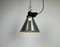Lámpara colgante francesa industrial pequeña de aluminio, años 60, Imagen 15