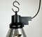 Lámpara colgante francesa industrial pequeña de aluminio, años 60, Imagen 3