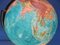 Columbus Duo Earth Globe aus Messing, Holz, Mundglas, 1960er 15