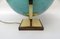 Columbus Duo Earth Globe aus Messing, Holz, Mundglas, 1960er 31