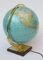 Columbus Duo Earth Globe in Ball Brass, Wood, Oral Glass, 1960s 11