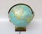 Columbus Duo Earth Globe in Ball Brass, Wood, Oral Glass, 1960s, Image 8