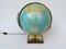 Columbus Duo Earth Globe in Ball Brass, Wood, Oral Glass, 1960s 1