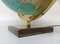 Columbus Duo Earth Globe in Ball Brass, Wood, Oral Glass, 1960s 34