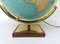 Columbus Duo Earth Globe aus Messing, Holz, Mundglas, 1960er 33