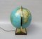 Columbus Duo Earth Globe in Ball Brass, Wood, Oral Glass, 1960s 6