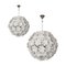 White Lotus Murano Glass Sputnik Chandeliers by Simoeng, Set of 2 1
