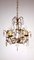 Lámpara de araña italiana de metal y cristal, años 50, Imagen 8
